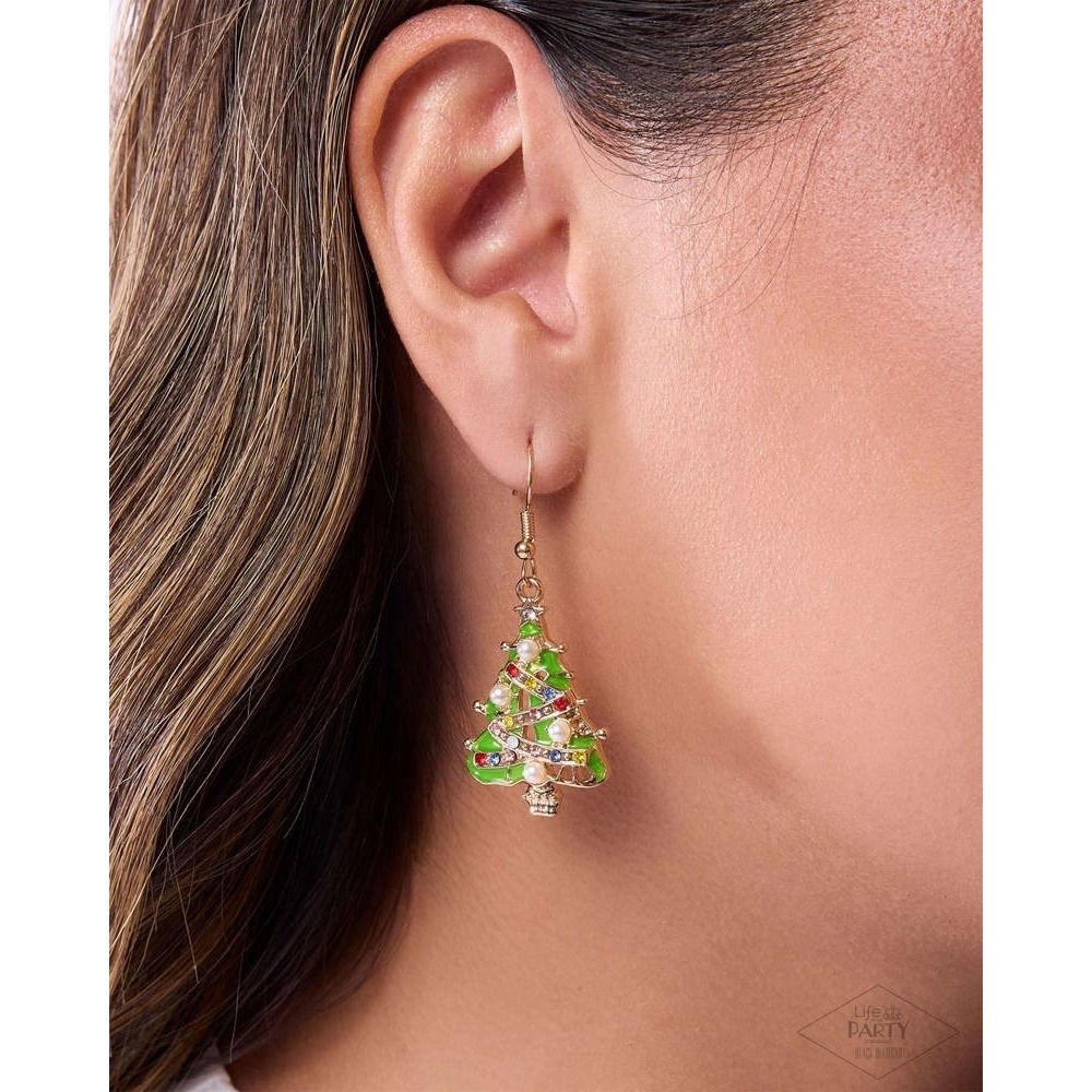 Paparazzi Accessories O Christmas Tree - Multi Fishhook Earrings